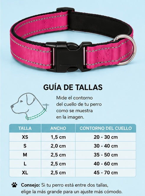 COLLAR PARA PERROS REFLECTANTE