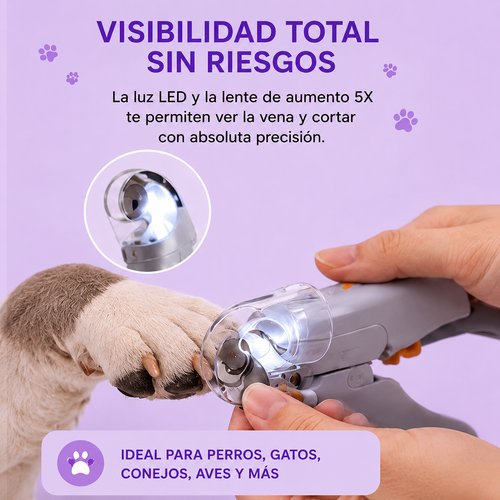Cortaúñas LED Profesional para Mascotas